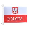 AZ FLAG Poland with eagle alternative Boat Flag 12x18 in Plastic Rings