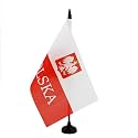 AZ FLAG Poland with eagle alternative Table Flag 6x8 in Plastic Base