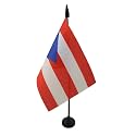 AZ FLAG Puerto Rico Table Flag 4x6 in 100D Polyester Plastic Base