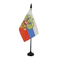 AZ FLAG Russia with eagle Table Flag 4x6 in 100D Polyester Plastic Base