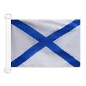AZ FLAG Russia Naval Ensign Boat Flag 12x18 in Mesh Polyester Plastic Rings
