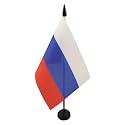 AZ FLAG Russia Table Flag 4x6 in 100D Polyester Plastic Base