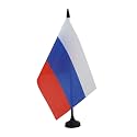 AZ FLAG Russia Table Flag 6x8 in 100D Polyester Plastic Base
