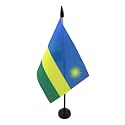 AZ FLAG Rwanda Table Flag 4x6 in 100D Polyester Plastic Base