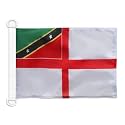 AZ FLAG Saint Kitts and Nevis Naval Ensign Boat Flag 12x18 in Plastic Rings