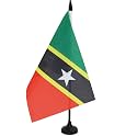 AZ FLAG Saint Kitts and Nevis Table Flag 6x8 in 100D Polyester Plastic Base