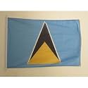 AZ FLAG Saint Lucia Boat Flag 12x18 in Mesh Polyester Plastic Rings