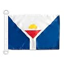 AZ FLAG Saint Martin Boat Flag 12x18 in Mesh Polyester Plastic Rings