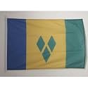 AZ FLAG Saint Vincent Boat Flag 12x18 in Mesh Polyester Plastic Rings