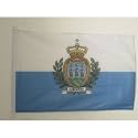 AZ FLAG San Marino Boat Flag 12x18 in Mesh Polyester Plastic Rings
