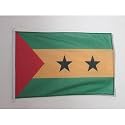 AZ FLAG Sao Tomé and Principe Boat Flag 12x18 in Plastic Rings