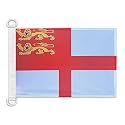 AZ FLAG Sark Island Boat Flag 12x18 in Mesh Polyester Plastic Rings