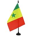 AZ FLAG Senegal Table Flag 6x8 in 100D Polyester Plastic Base