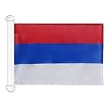 AZ FLAG Serbia Civil Ensign Boat Flag 12x18 in Mesh Polyester Plastic Rings