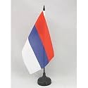 AZ FLAG Serbia Civil Table Flag 6x8 in 100D Polyester Plastic Base