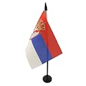AZ FLAG Serbia Table Flag 4x6 in 100D Polyester Plastic Base
