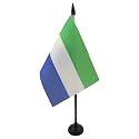 AZ FLAG Sierra Leone Table Flag 4x6 in 100D Polyester Plastic Base