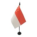 AZ FLAG Singapore Table Flag 4x6 in 100D Polyester Plastic Base