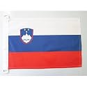 AZ FLAG Slovenia Boat Flag 12x18 in Mesh Polyester Plastic Rings