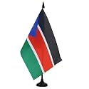AZ FLAG South Sudan Table Flag 6x8 in 100D Polyester Plastic Base