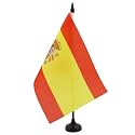 AZ FLAG Spain Table Flag 6x8 in 100D Polyester Plastic Base