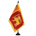 AZ FLAG Sri Lanka Table Flag 6x8 in 100D Polyester Plastic Base