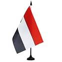 AZ FLAG Sudan Table Flag 6x8 in 100D Polyester Plastic Base