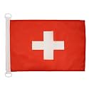AZ FLAG Switzerland Boat Flag 12x18 in Mesh Polyester Plastic Rings