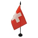 AZ FLAG Switzerland Table Flag 4x6 in 100D Polyester Plastic Base