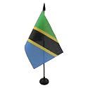 AZ FLAG Tanzania Table Flag 4x6 in 100D Polyester Plastic Base