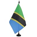 AZ FLAG Tanzania Table Flag 6x8 in 100D Polyester Plastic Base