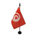 AZ FLAG Tunisia Table Flag 4x6 in 100D Polyester Plastic Base