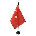AZ FLAG Turkey Table Flag 4x6 in 100D Polyester Plastic Base
