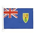 AZ FLAG Turks and Caicos Islands Boat Flag 12x18 in Plastic Rings