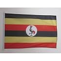 AZ FLAG Uganda Boat Flag 12x18 in Mesh Polyester Plastic Rings
