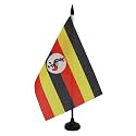 AZ FLAG Uganda Table Flag 6x8 in 100D Polyester Plastic Base
