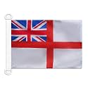 AZ FLAG United Kingdom Naval Ensign Boat Flag 12x18 in Plastic Rings