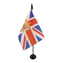 AZ FLAG United Kingdon Coat of arms Table Flag 6x8 in Plastic Base