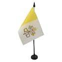 AZ FLAG Vatican City Table Flag 4x6 in 100D Polyester Plastic Base