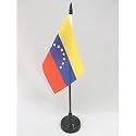 AZ FLAG Venezuela 8 stars Table Flag 4x6 in 100D Polyester Plastic Base