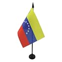 AZ FLAG Venezuela Table Flag 4x6 in 100D Polyester Plastic Base
