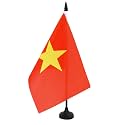 AZ FLAG Vietnam Table Flag 6x8 in 100D Polyester Plastic Base