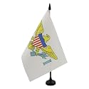 AZ FLAG Virgin Islands of the United States Table Flag 6x8 in Plastic Base