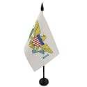 AZ FLAG Virgin Islands of the United States Table Flag 4x6 in Plastic Base