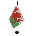 AZ FLAG Wales Table Flag 4x6 in Welsh 100D Polyester Plastic Base