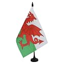 AZ FLAG Wales Table Flag 6x8 in Welsh 100D Polyester Plastic Base