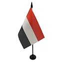 AZ FLAG Yemen Table Flag 4x6 in Yemeni 100D Polyester Plastic Base