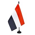 AZ FLAG Yemen Table Flag 6x8 in Yemeni 100D Polyester Plastic Base