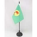 AZ FLAG Zaire Table Flag 4x6 in 100D Polyester Plastic Base