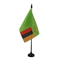 AZ FLAG Zambia Table Flag 4x6 in 100D Polyester Plastic Base